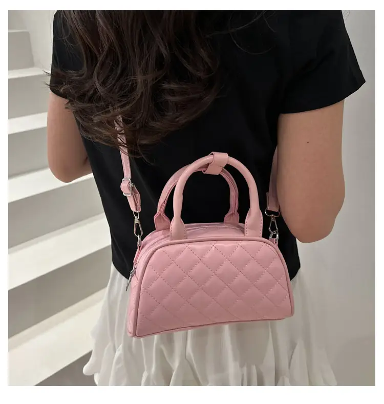 Women's Brown Quilted Shoulder Bag with Detachable Strap — feature 18