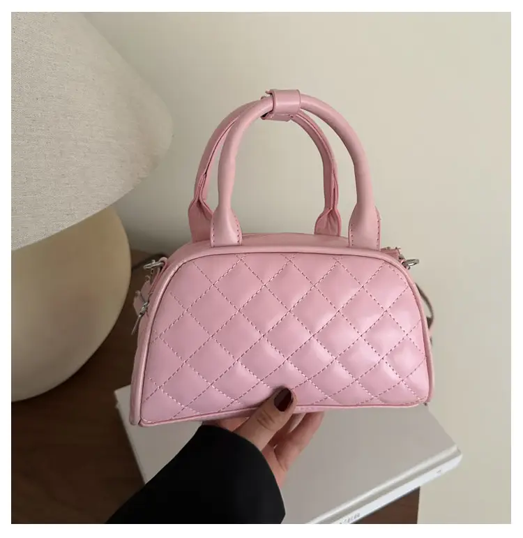 Women's Brown Quilted Shoulder Bag with Detachable Strap — feature 26