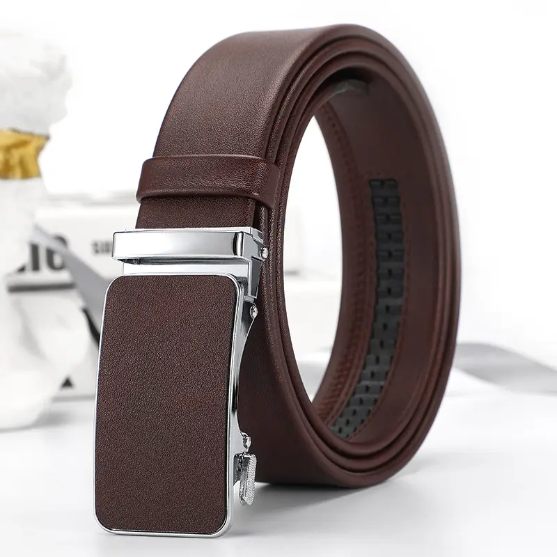Men's Black Croc Leather Belt with Gold Buckle