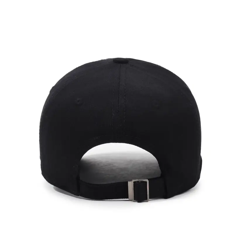 Black Baseball Cap with Silver Back Clip for Men Women - Image 10