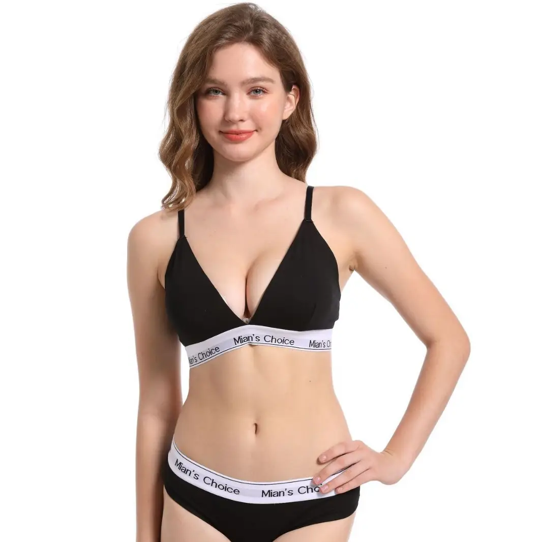 Black Letter Print Sports Bra & Tank Top Set - Image 8
