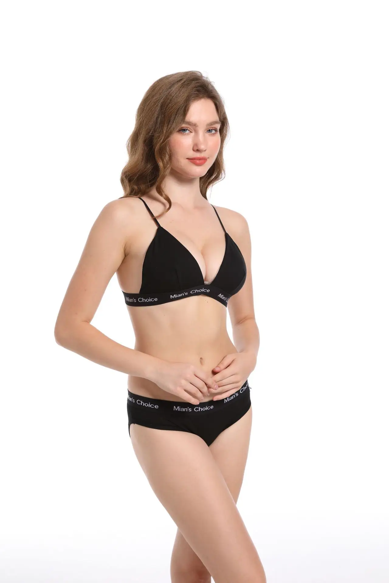 Black Letter Print Sports Bra & Tank Top Set — feature 24