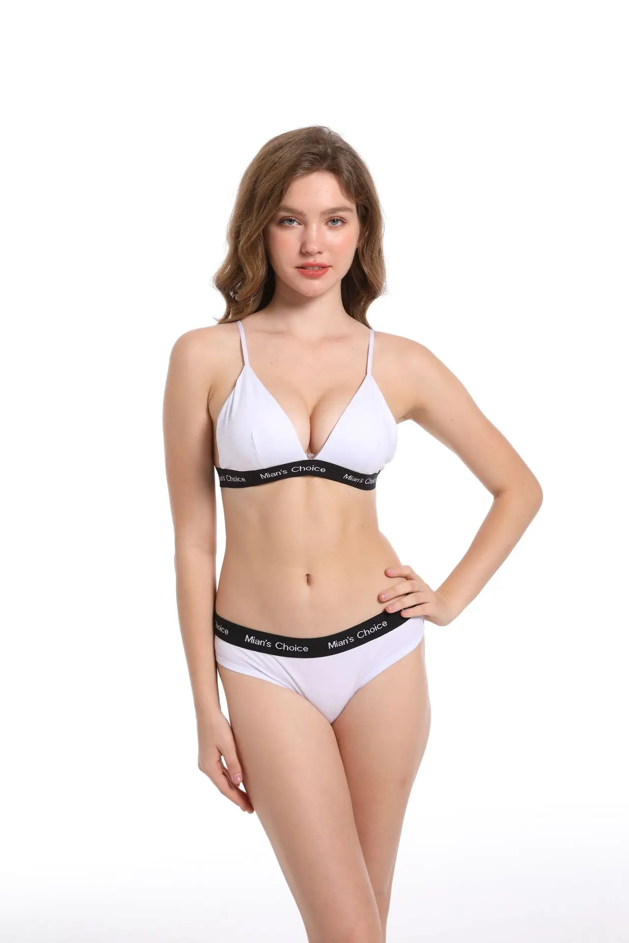 Black Letter Print Sports Bra & Tank Top Set - Image 4