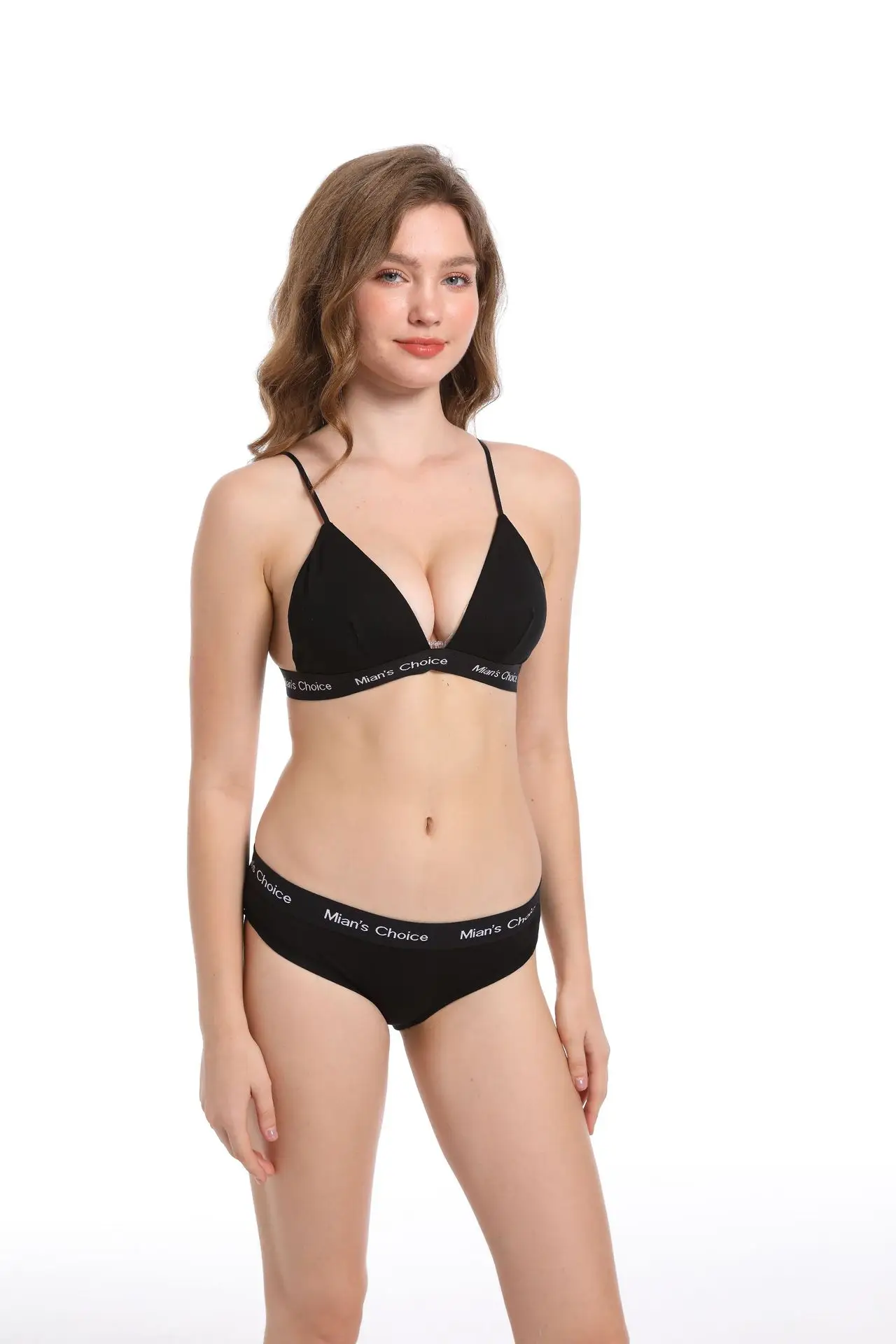 Black Letter Print Sports Bra & Tank Top Set - Image 5