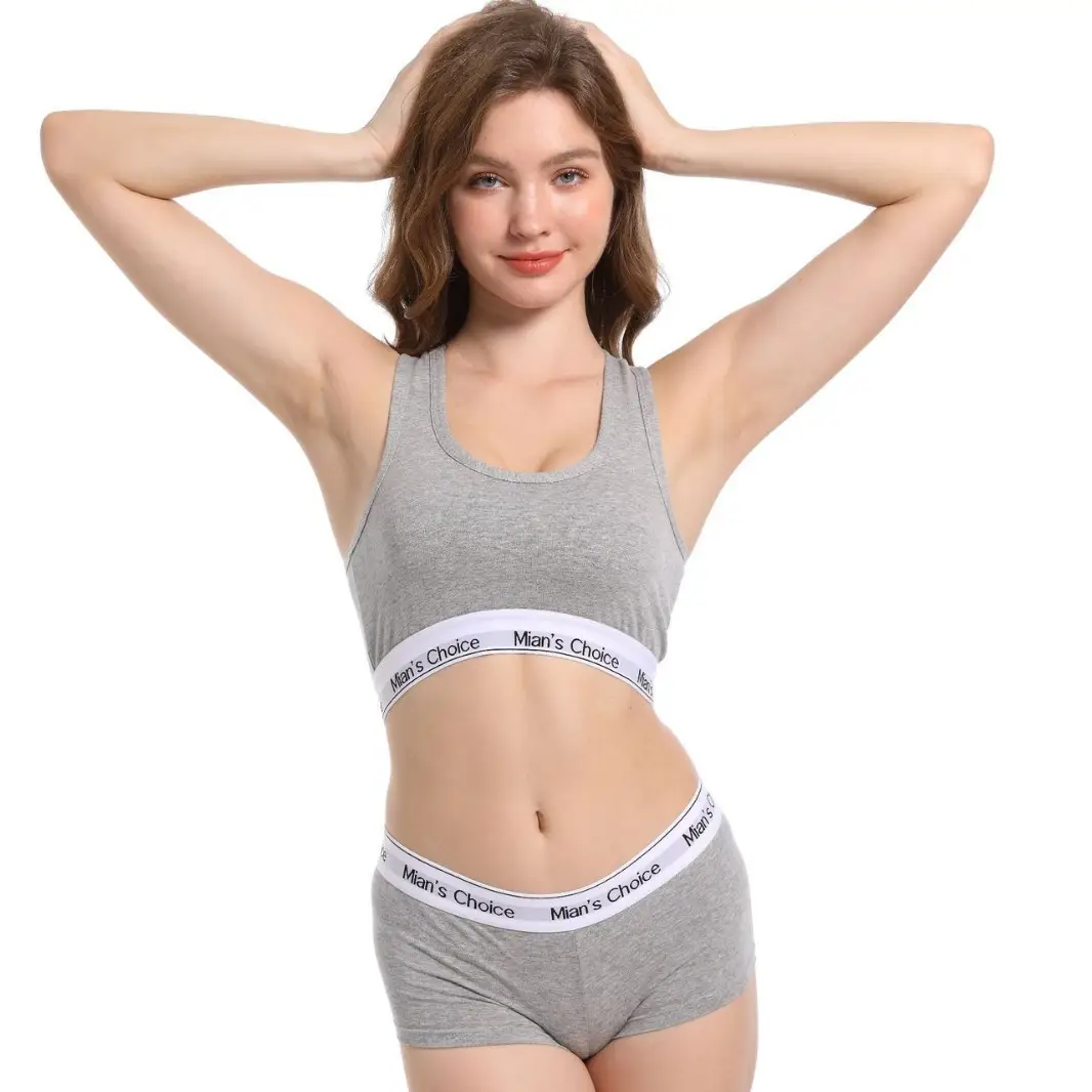 Women's Push-Up Shockproof Running Sports Bra Boxer Briefs Set - Image 6