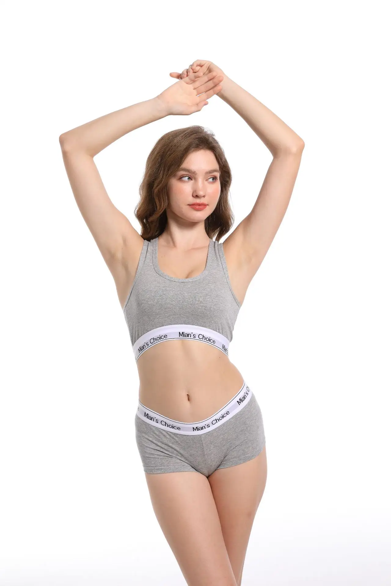 Women's Push-Up Shockproof Running Sports Bra Boxer Briefs Set — feature 10