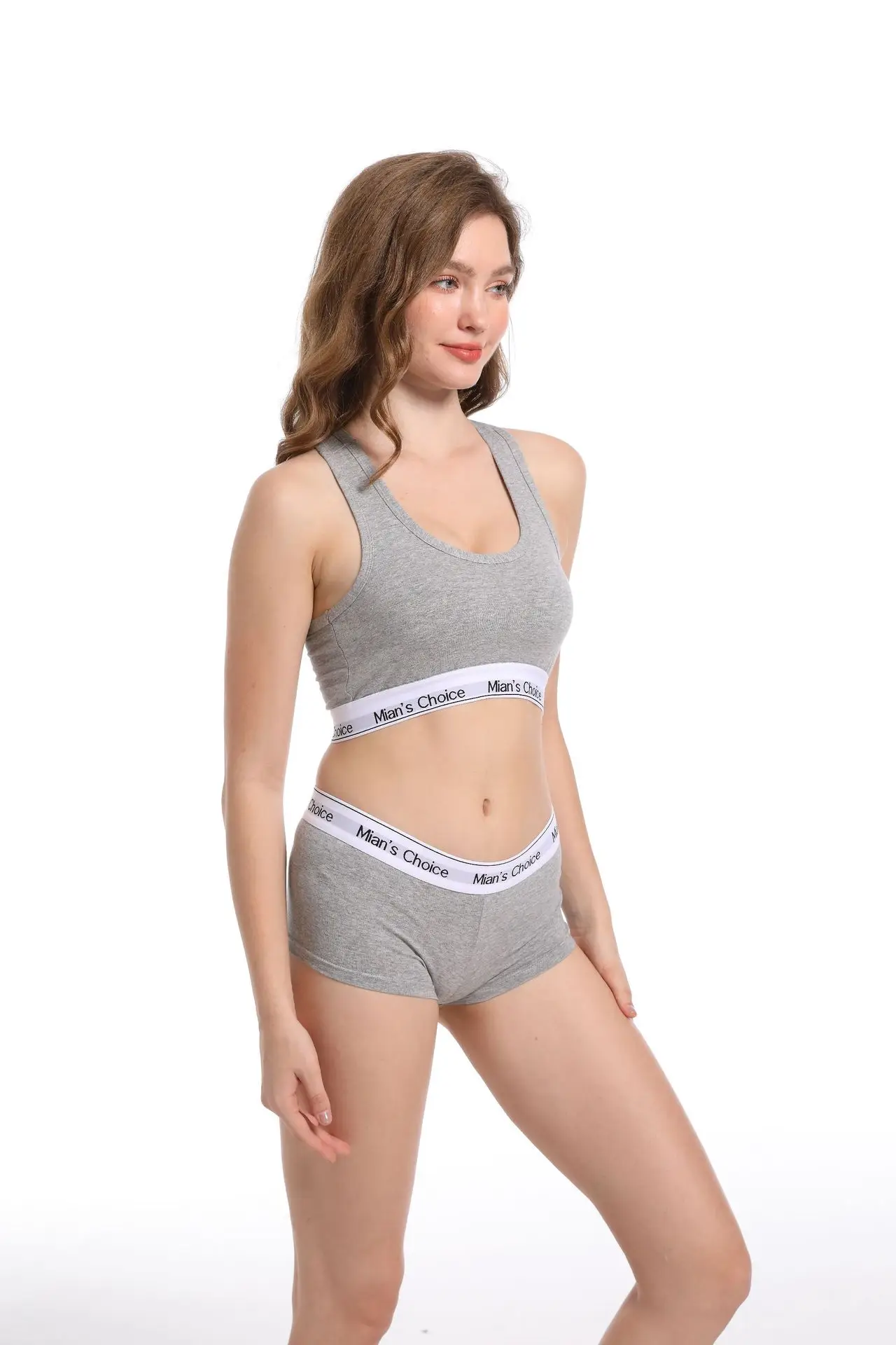 Women's Push-Up Shockproof Running Sports Bra Boxer Briefs Set — feature 11