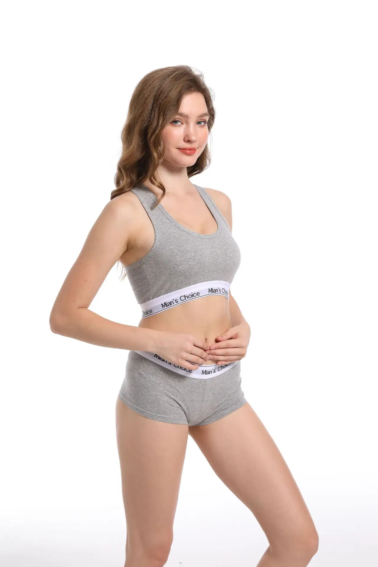 Women's Push-Up Shockproof Running Sports Bra Boxer Briefs Set — feature 12