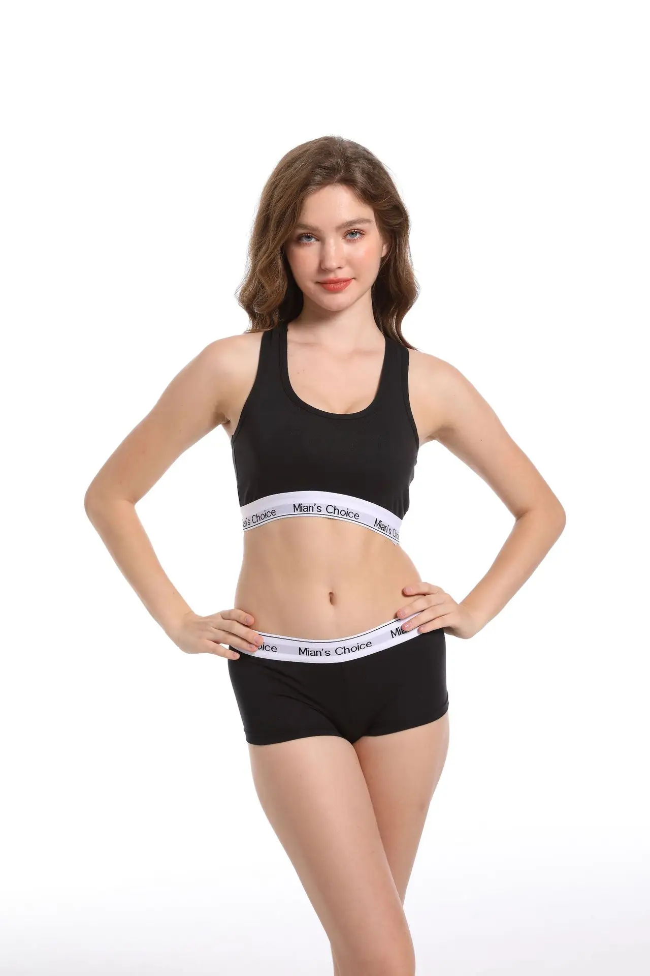 Women's Push-Up Shockproof Running Sports Bra Boxer Briefs Set — feature 4