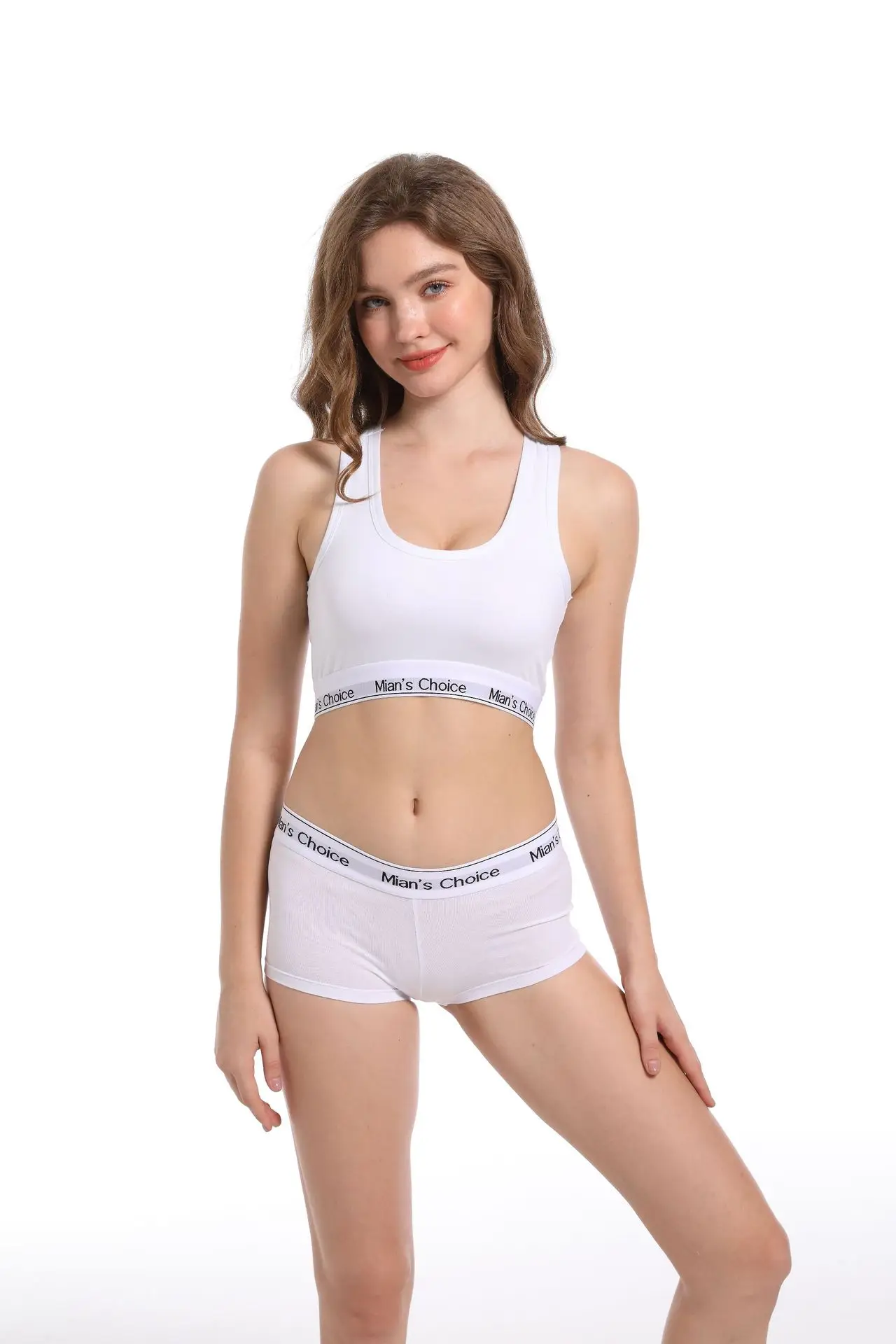 Women's Push-Up Shockproof Running Sports Bra Boxer Briefs Set — feature 5