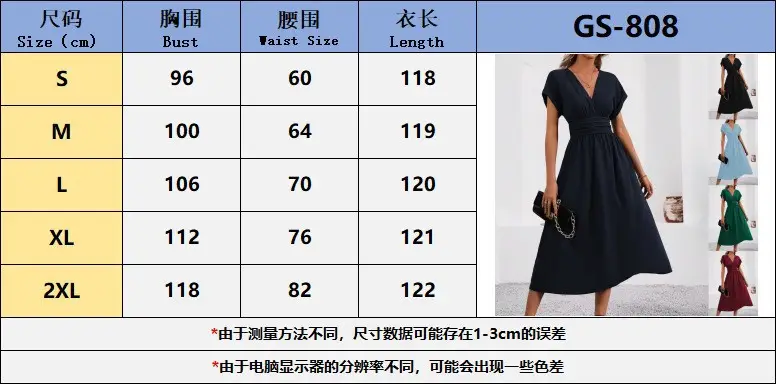 Black Pleated V-Neck Bat Sleeve Dress for Women — feature 3