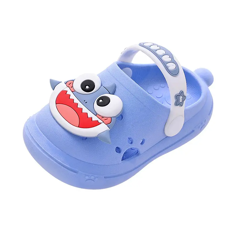 Children's Slippers Women's Summer Cave Shoes Cute Shark Small and Medium-sized Children's Baby Internet Popular Soft Bottom Non-slip Thick Bottom Men's Sandals