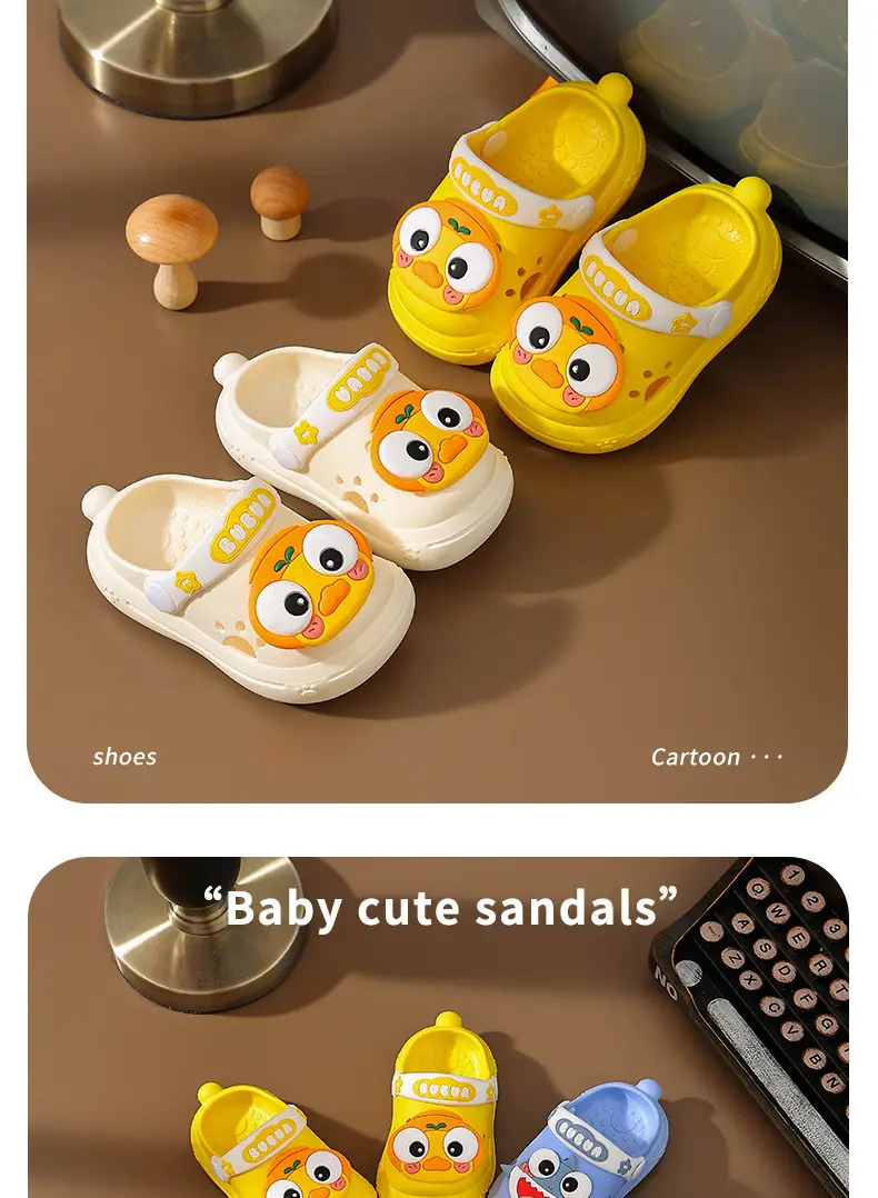 Children's Slippers Women's Summer Cave Shoes Cute Shark Small and Medium-sized Children's Baby Internet Popular Soft Bottom Non-slip Thick Bottom Men's Sandals — feature 14