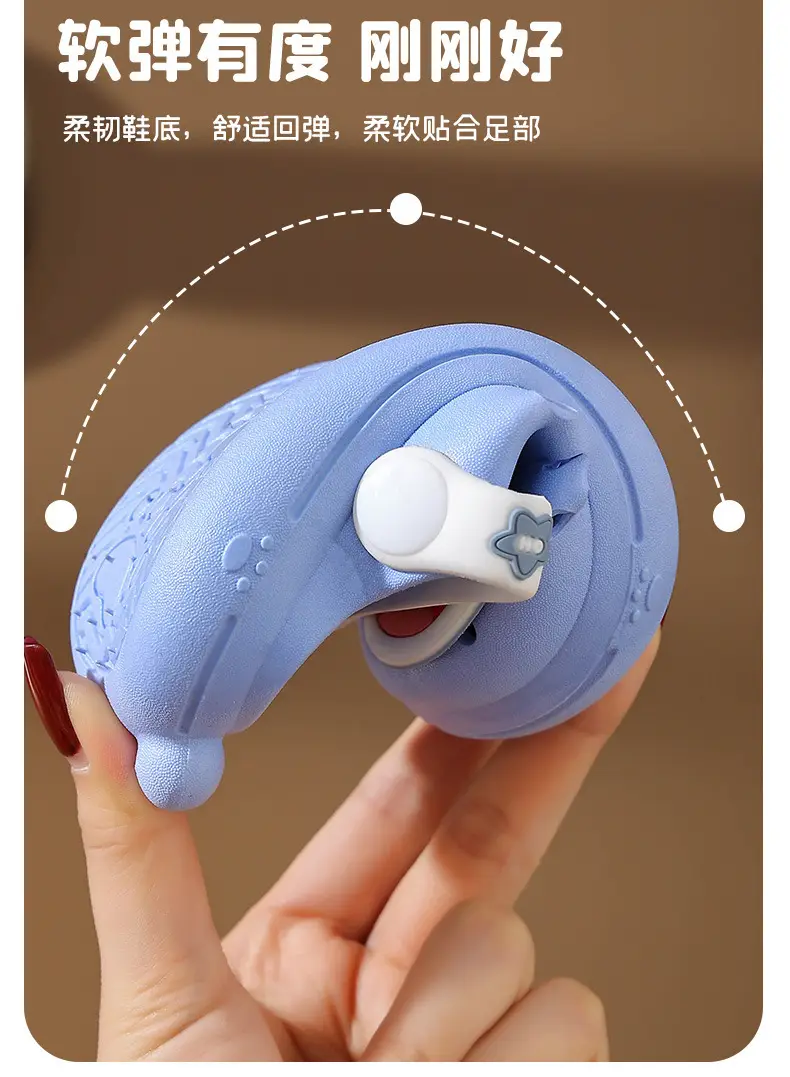 Children's Slippers Women's Summer Cave Shoes Cute Shark Small and Medium-sized Children's Baby Internet Popular Soft Bottom Non-slip Thick Bottom Men's Sandals — feature 7