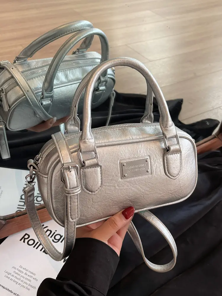Silver Shoulder Bag for Women 2025 Casual Crossbody - Image 9