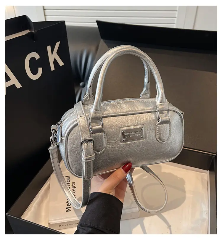 Silver Shoulder Bag for Women 2025 Casual Crossbody — feature 1