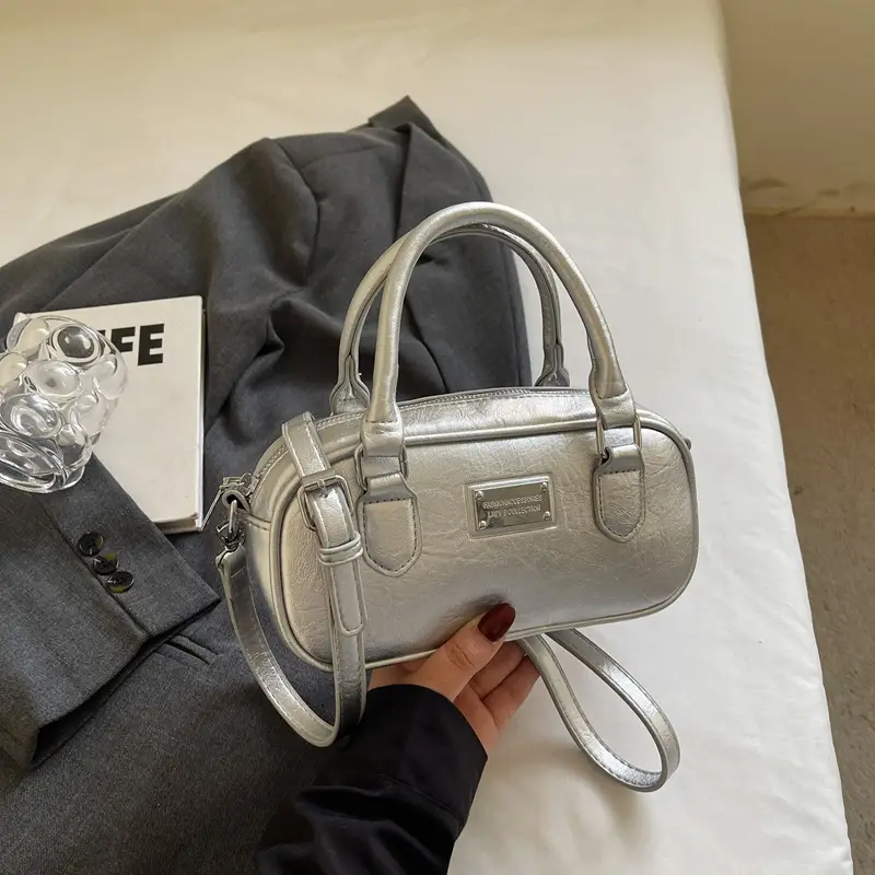 Silver Shoulder Bag for Women 2025 Casual Crossbody - Image 3