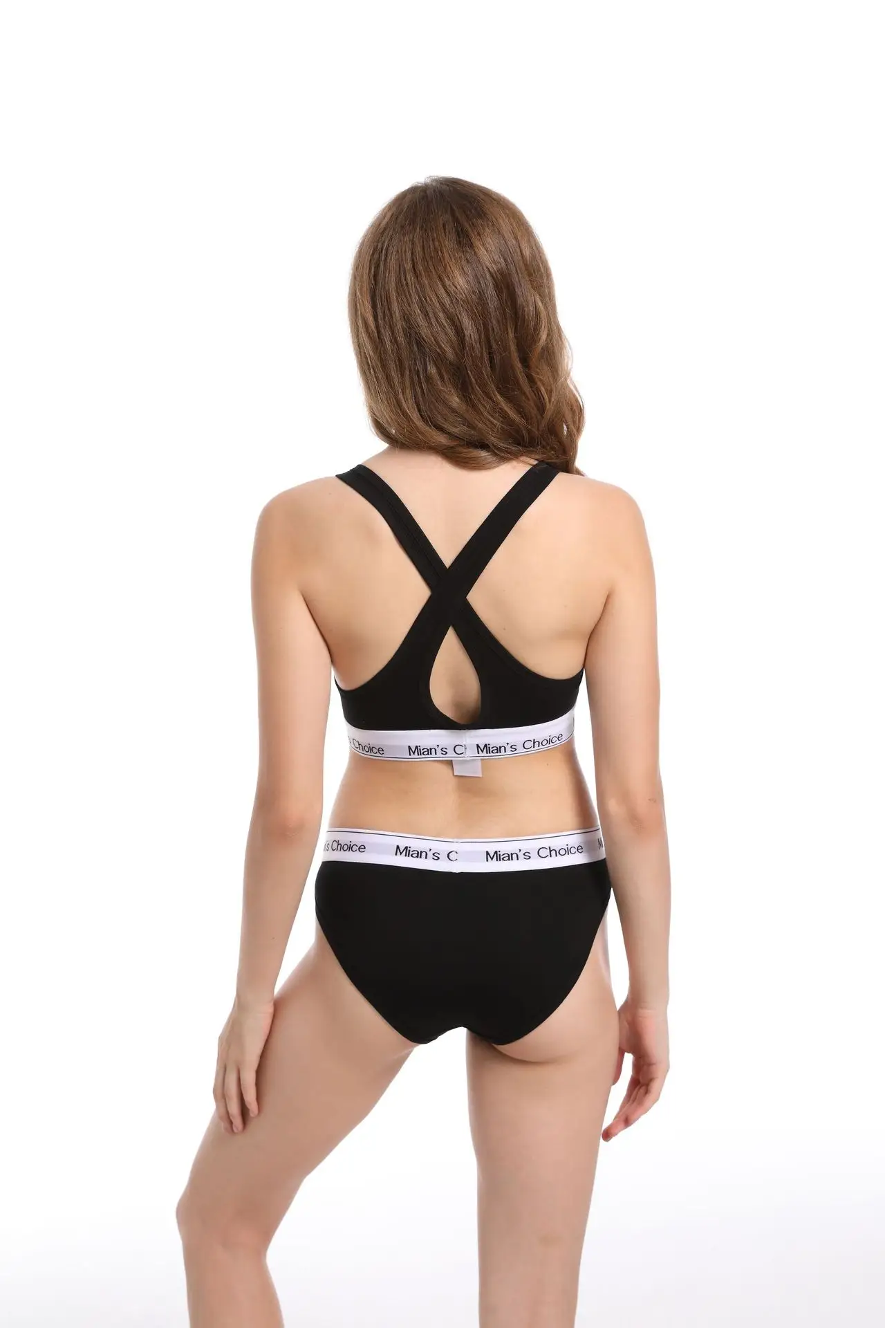 Women's Cross Back Vest Wireless Sports Bra Set — feature 14