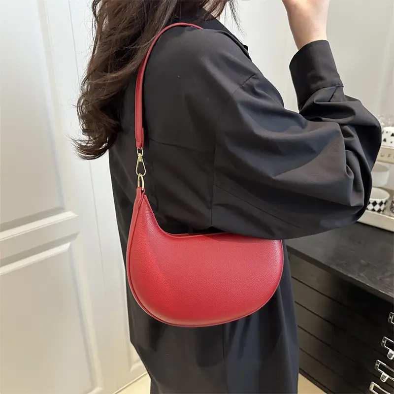 Black French Style Shoulder Bag for Women 2025 - Image 7