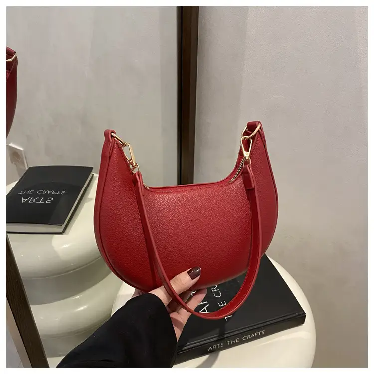 Black French Style Shoulder Bag for Women 2025 - Image 5