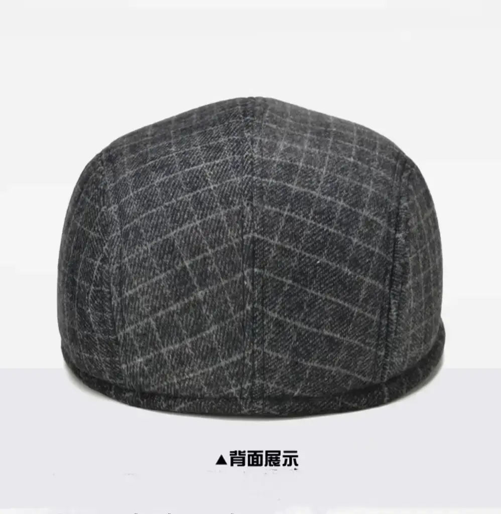 Houndstooth Beret Cap for Men Women Retro Forward Cap — feature 5