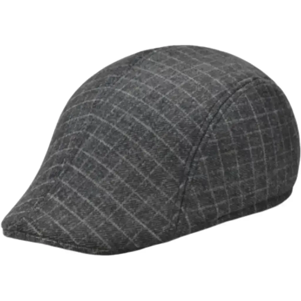 Houndstooth Beret Cap for Men Women Retro Forward Cap - Image 10