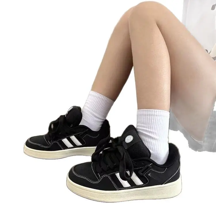 Spring 2025 New Hong Kong-style Retro Platform Bread Shoes Women's Ins Niche Original All-match Casual Sneakers Single-layer Shoes - Image 8
