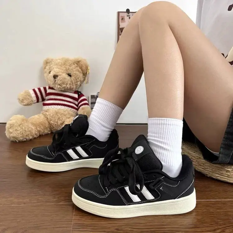 Spring 2025 New Hong Kong-style Retro Platform Bread Shoes Women's Ins Niche Original All-match Casual Sneakers Single-layer Shoes — feature 4