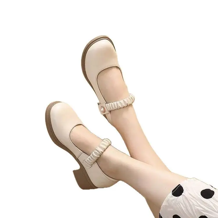 Net red same Mary Jane women's shoes shoes 2025 new women's flat round toe low mouth jk small leather shoes show small feet - Image 7
