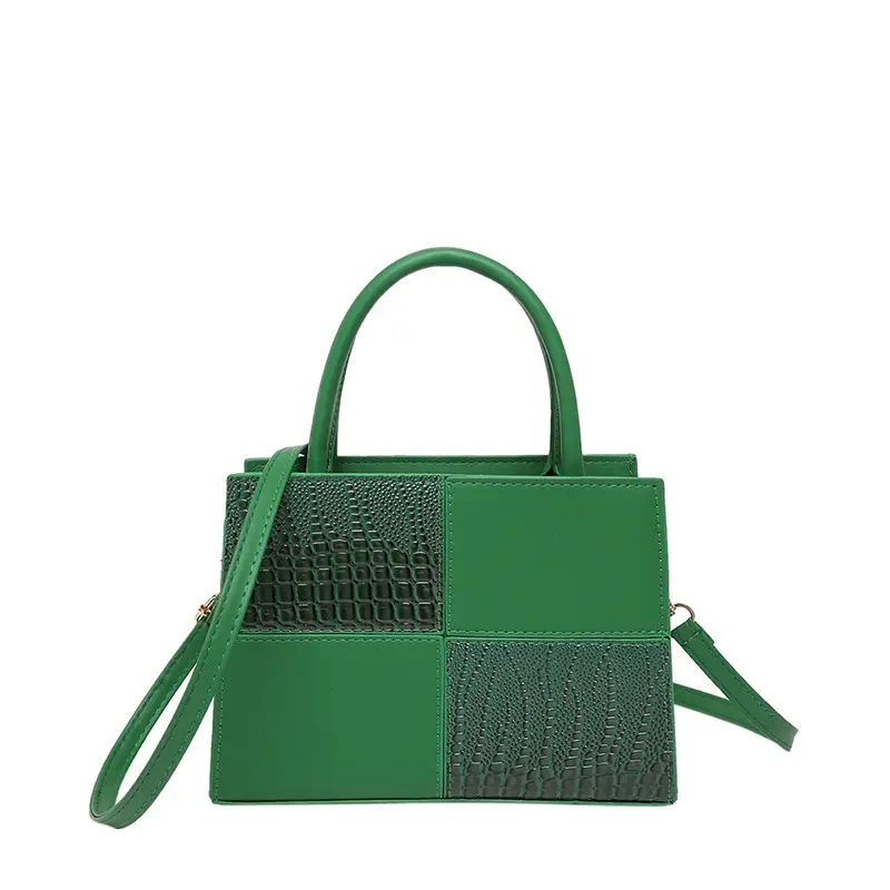 White Croc Embroidered Handbag for Women - Image 9