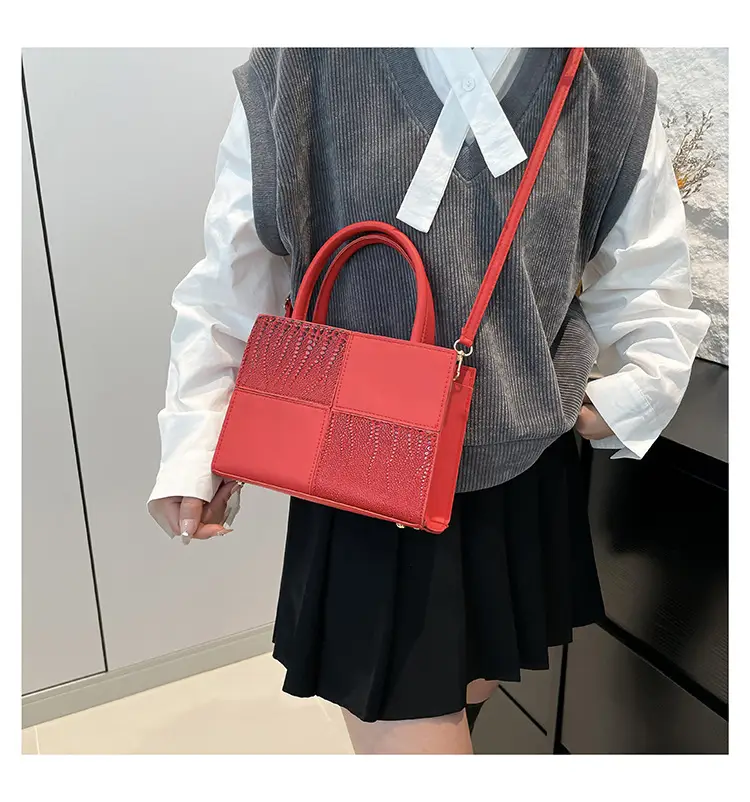 White Croc Embroidered Handbag for Women — feature 13