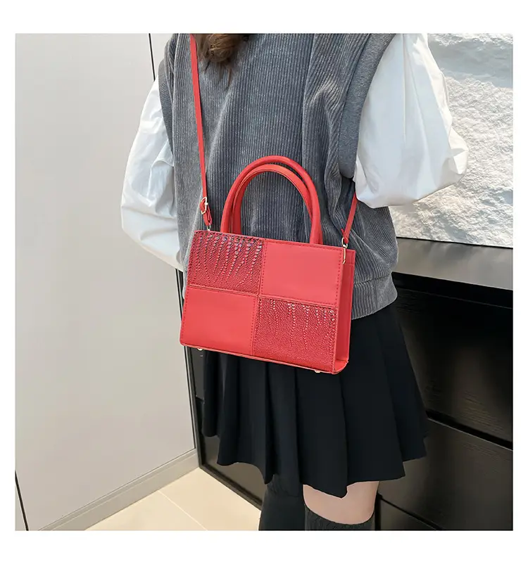 White Croc Embroidered Handbag for Women — feature 14