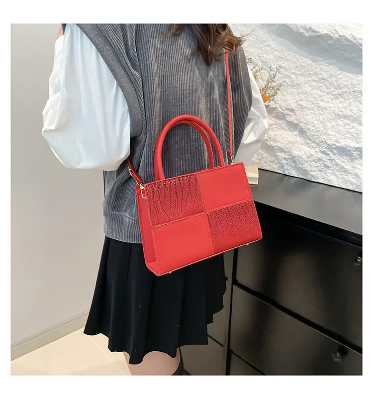 White Croc Embroidered Handbag for Women — feature 15