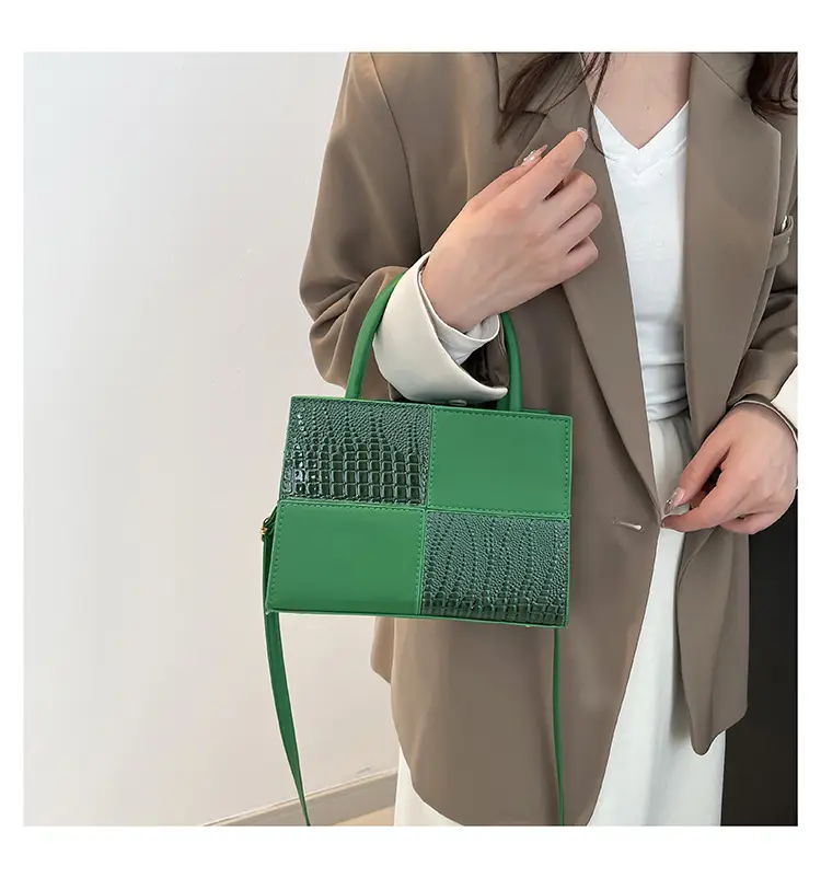 White Croc Embroidered Handbag for Women — feature 19