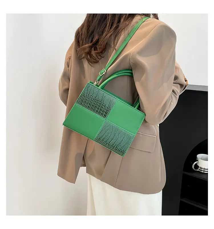 White Croc Embroidered Handbag for Women — feature 21