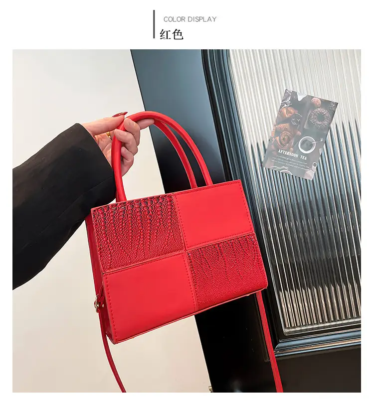 White Croc Embroidered Handbag for Women — feature 27