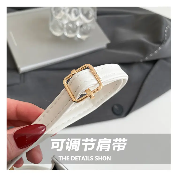 White Croc Embroidered Handbag for Women — feature 4