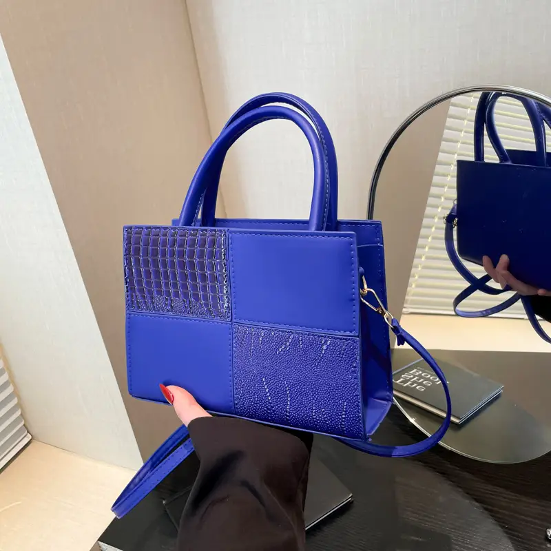 White Croc Embroidered Handbag for Women - Image 4