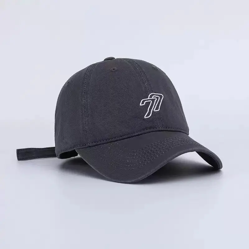 Women's Korean Style Beige Baseball Cap with Embroidered Design — feature 12