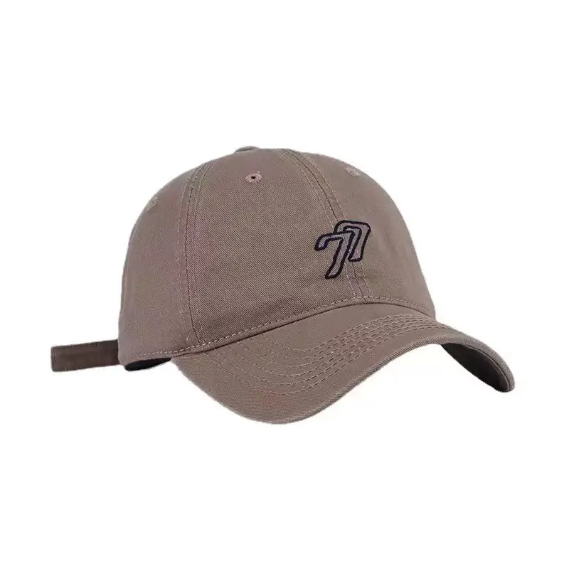 Women's Korean Style Beige Baseball Cap with Embroidered Design — feature 7