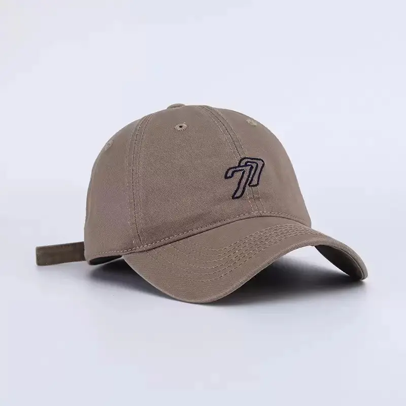 Women's Korean Style Beige Baseball Cap with Embroidered Design — feature 8