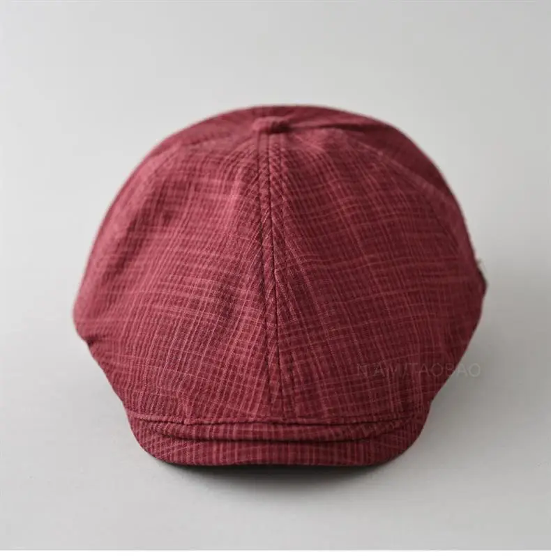Men's Green Plaid Cap with Logo Patch — feature 11