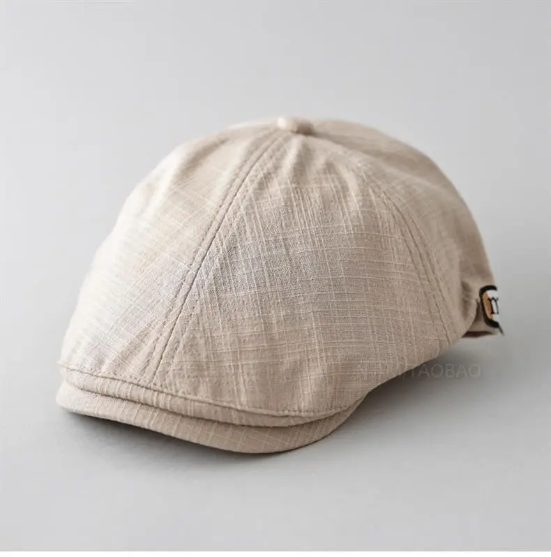 Men's Green Plaid Cap with Logo Patch — feature 3