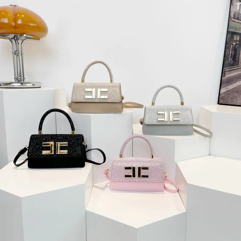 Light Luxury Small Square Bag with HE Logo