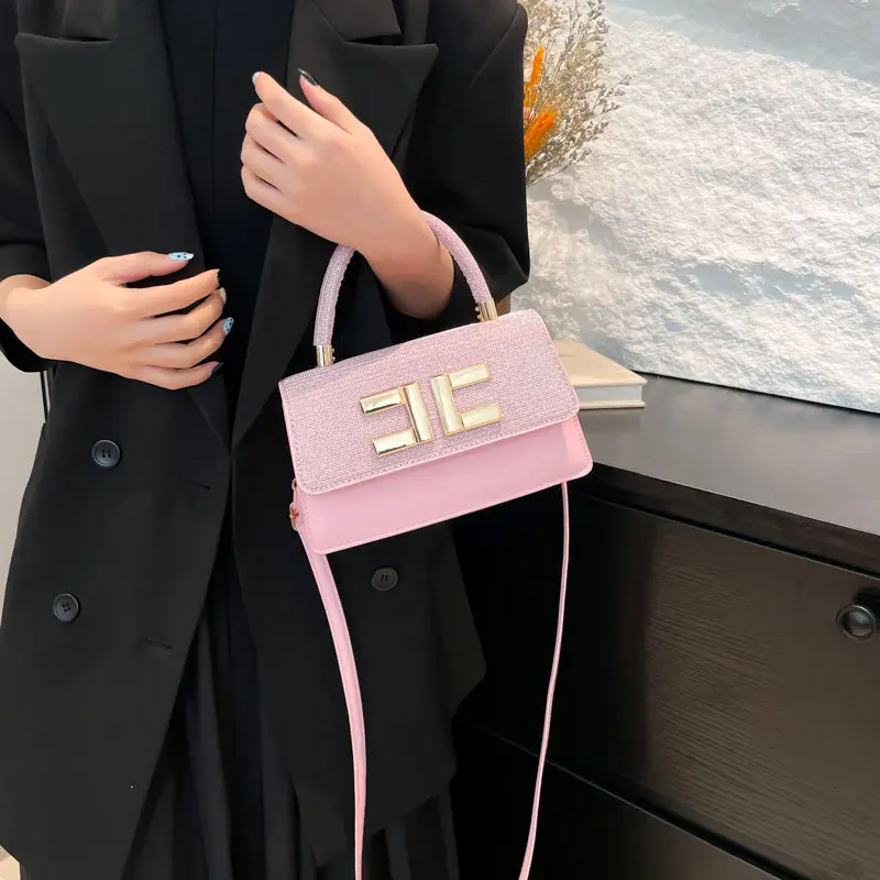 Light Luxury Small Square Bag with HE Logo