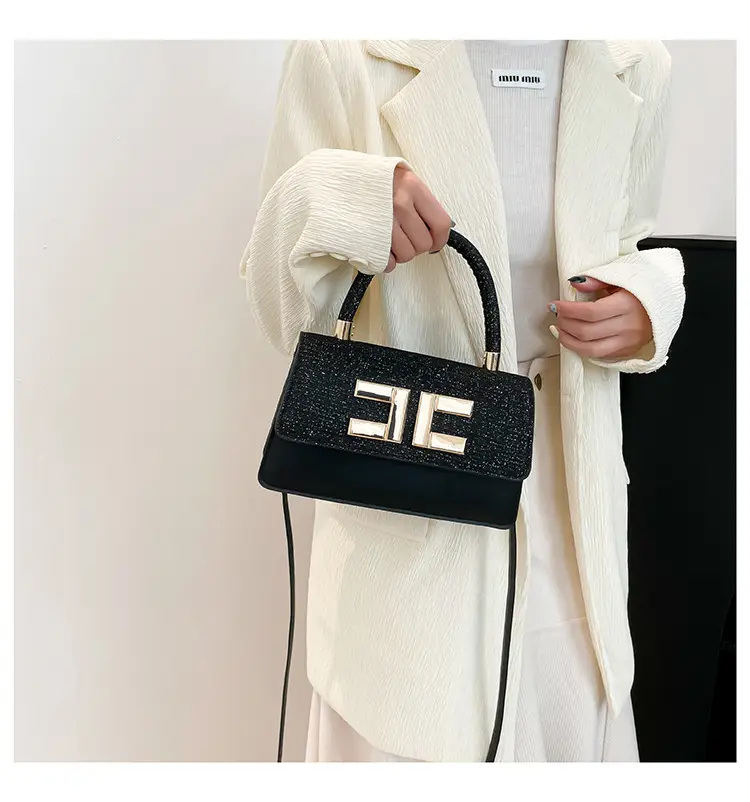 Light Luxury Small Square Bag with HE Logo — feature 16