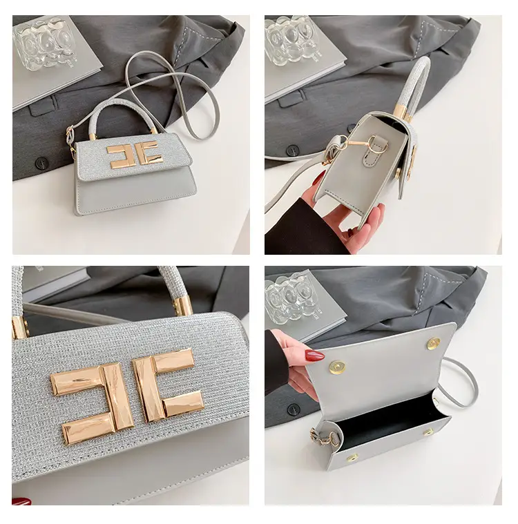 Light Luxury Small Square Bag with HE Logo — feature 9