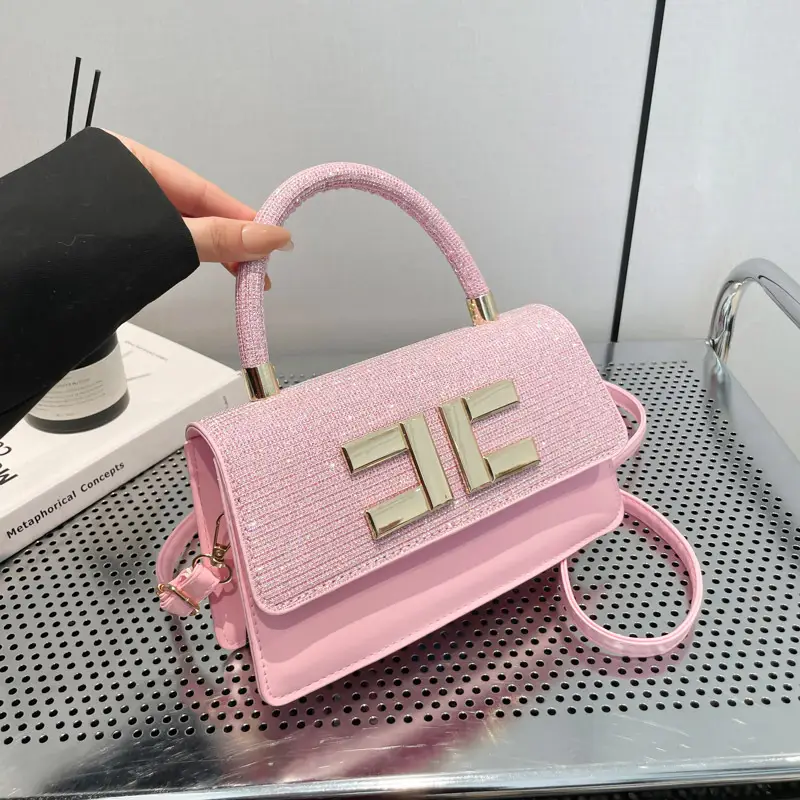 Light Luxury Small Square Bag with HE Logo