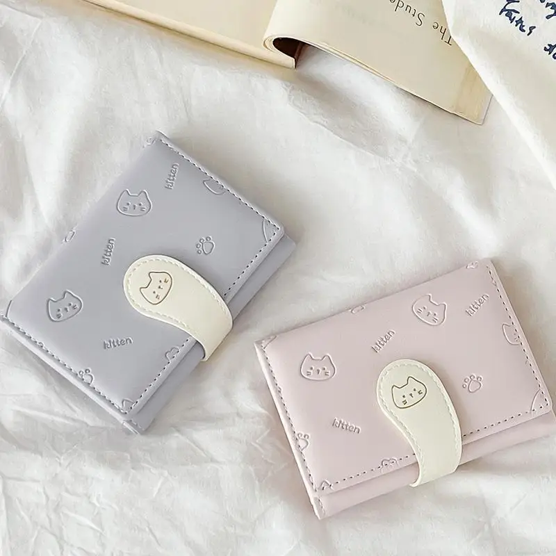 2025 Cute Cat Wallet for Girls, Ultra-Thin, Multi-Card, Coin Purse - Image 8