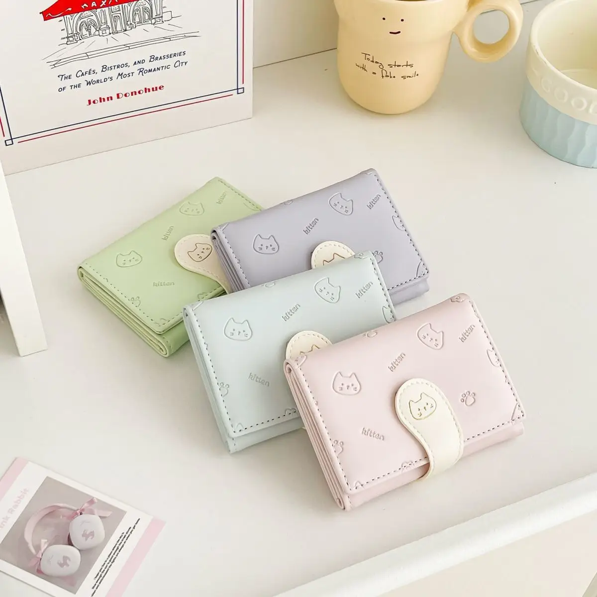 2025 Cute Cat Wallet for Girls, Ultra-Thin, Multi-Card, Coin Purse — feature 8